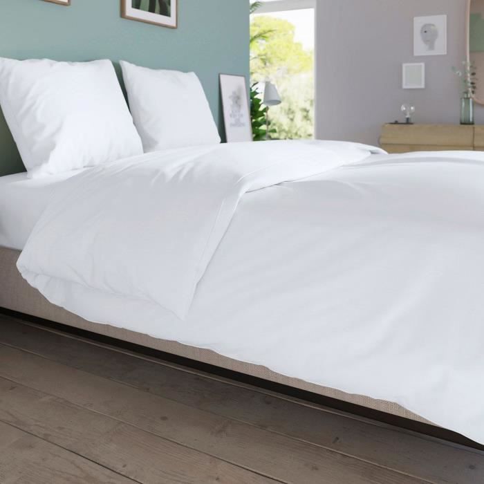 Dodo cover sheet - 90x190 cm - Cotton - 32 cm cut - White - Made in France