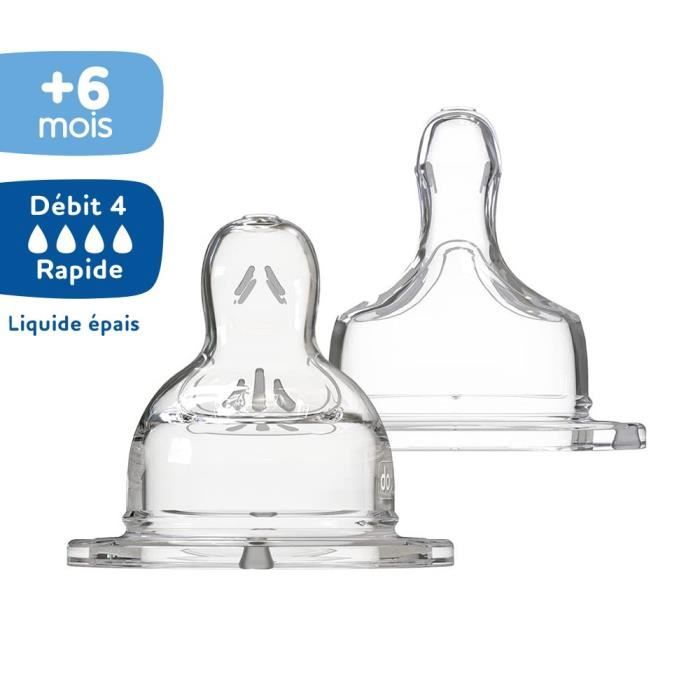 DODIE Teat Sensation + flat wide neck +6 months silicone flow 4 special thick liquid
