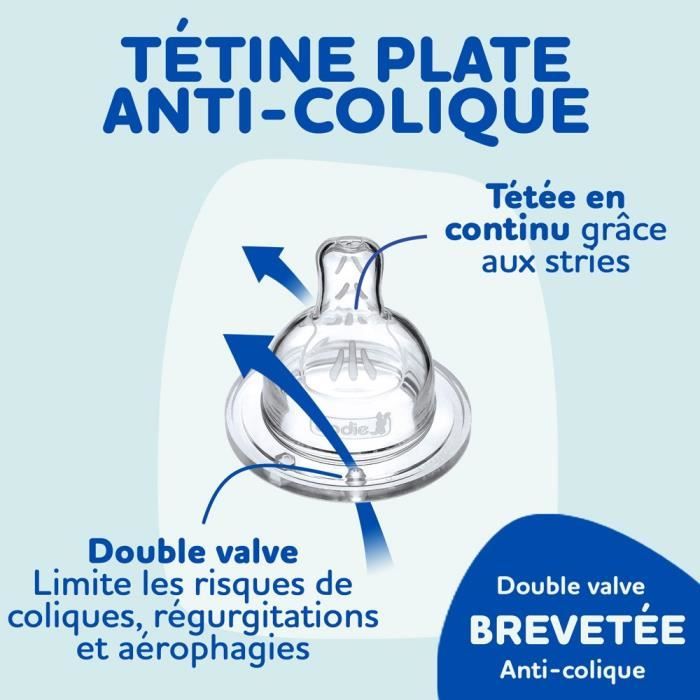 Set of 3 Dodie Anti -Color Biberons Sensation+ - Glass - 270ml - 0-6 months - Flat pacifier - DEPIT 2