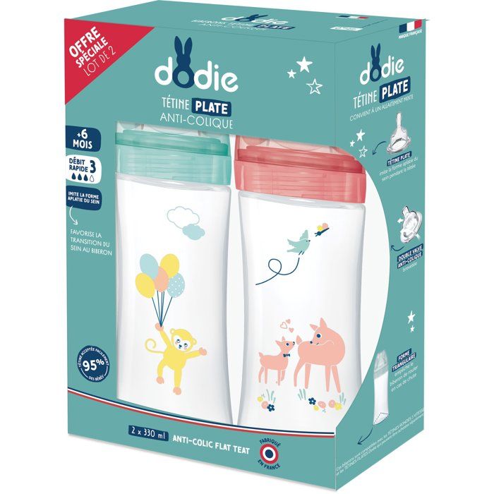 Dodie - Lot of 2 Sensation Bottles + 330ml