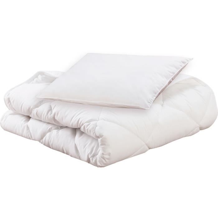 Organic Pack Duvet 100x140cm + pillow 40x60cm - MON P'TIT DODO - Warm - 100% Polyester Hollow siliconized fiber - 1 person -