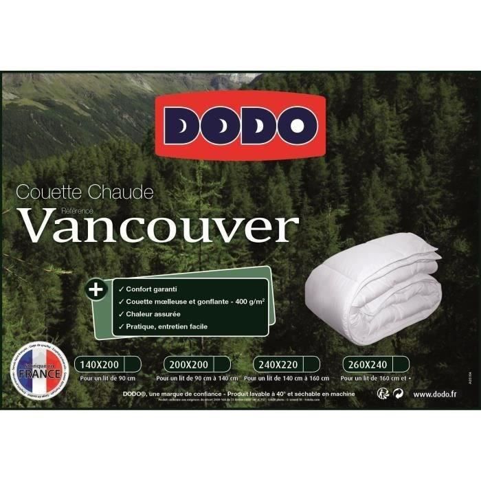 Vancouver hot duvet - 200 x 200 cm - 400gr/m² - White - Dodo