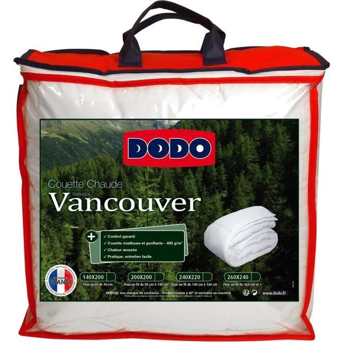 Vancouver hot duvet - 140 x 200 cm - 400gr/m² - White - Dodo