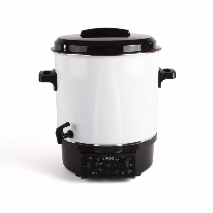 Electric jar sterilizer - LIVOO - DOM334 - 1800W - 27L - Ø35 cm - Adjustable thermostat and timer - Enameled steel tank