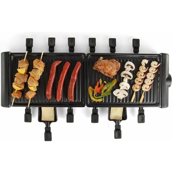 LIVOO DOC185 Raclette set 12 people - Black