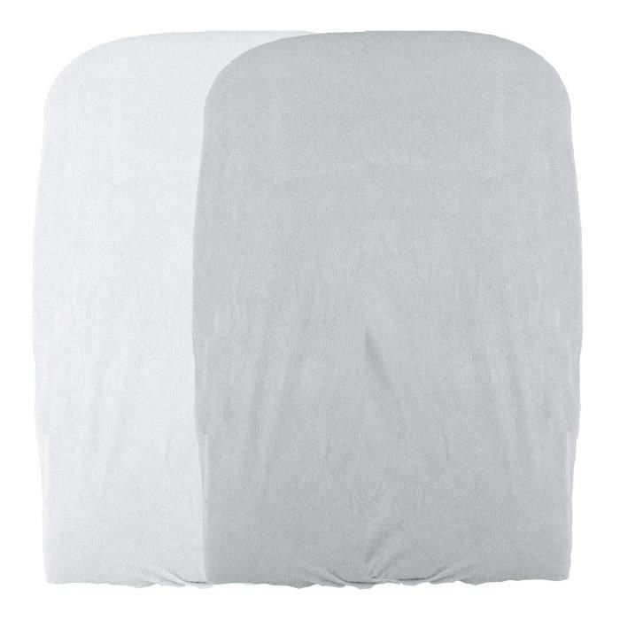 DOMIVA Set of 2 changing mat covers - White / Pearl