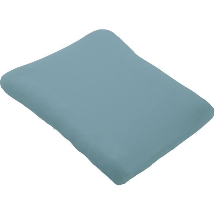 Domiva Set of 2 changing mat covers - 50 x 75 cm - Polycotton sponge - White/Nile