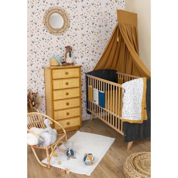 Double-sided blanket - DOMIVA - AU FIL DE L'EAU - 75 x 100 cm - Caramel