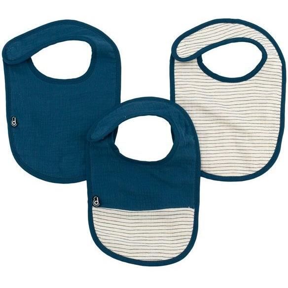 Pack of 3 bibs - DOMIVA - 6-12 months - Cotton gauze - Indigo
