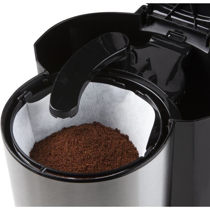 Filter Coffee Maker - DOMO - DO708K - 1000 W - 1.5 L - 12 cups - LCD screen - 24 hour timer - Black and stainless steel