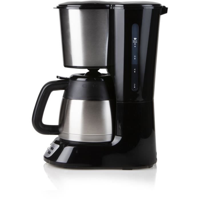 Filter coffee maker - DOMO - DO709K - 1000 W - 1 L - 8 cups - LCD screen - 24 h timer - Stainless steel