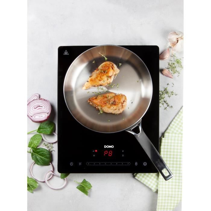 Domo do332IP - Induction plate 1 fire - 2000W - TouchScreen - Digital timer 3h - 8 Power levels - 20cm