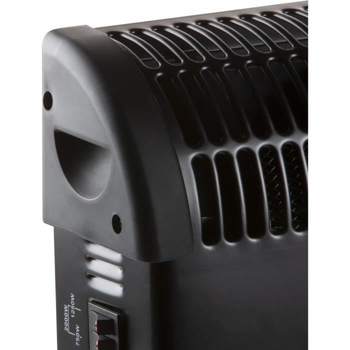 Turbo heating convector - 2000 W - DOMO - DO7350CH - 52.5 x 38.8 x 19.5 cm - Black