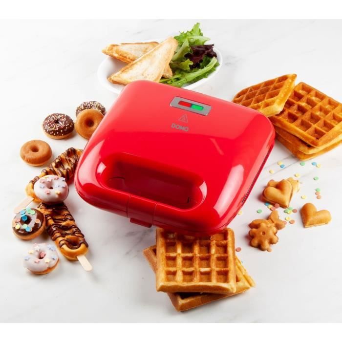 DOMO - DO9242W - Sandwich maker - 5 in 1 - 5 sets of interchangeable non-stick plates - 750W