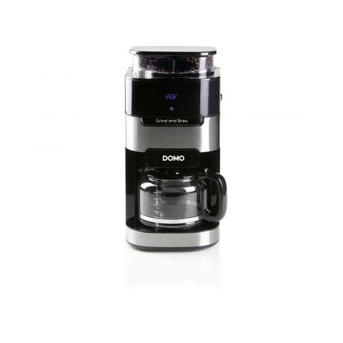 DOMO DO721K - 1.5L coffee maker - 12 cups - LCD screen, touch buttons - Integrated coffee grinder - Timer - 3 intensities