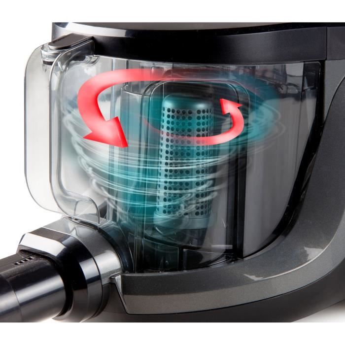 Domo do7295S - Bag without bag without bag - Cyclonic system - New Deep Clean brush - Pousing tank 2.5L