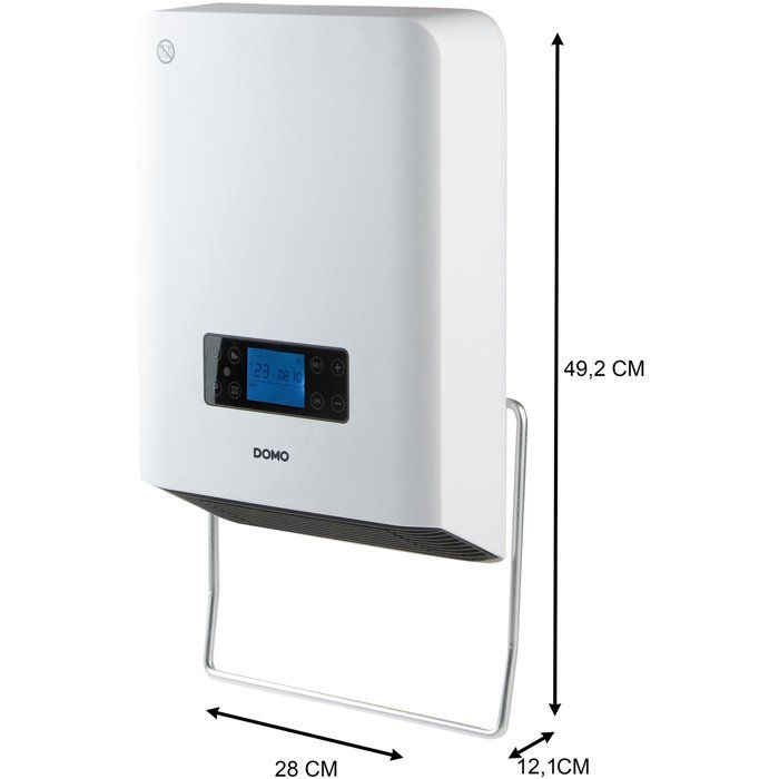 Bathroom Heater - Ceramic - 2100 W - DOMO - Smart Ceramic Heater - Wall-Mounted - White