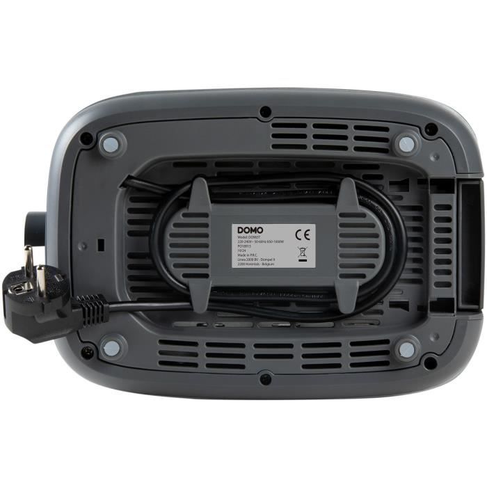 Electric toaster - DOMO - DO965T - 1000 W - 2 slots - Black