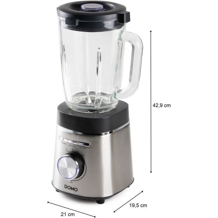 Blender - DOMO - DO740BL - High speed - 1400 W - 1.75 L - Gray