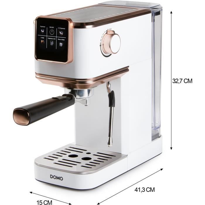 3-in-1 espresso machine - DOMO - DO746K - 1350 W - 20 Bar - White / Pink