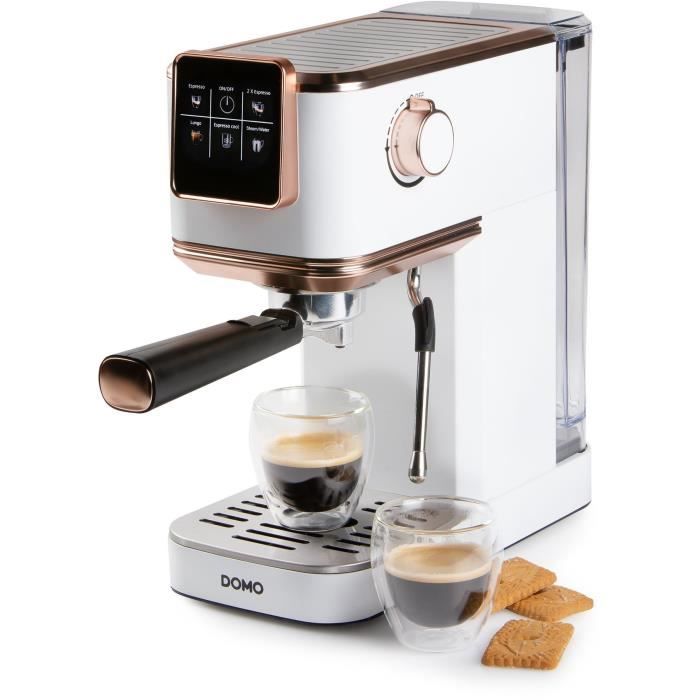 3-in-1 espresso machine - DOMO - DO746K - 1350 W - 20 Bar - White / Pink