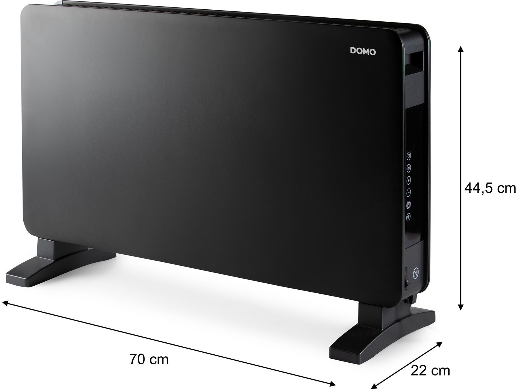 Convection Heater - 2000 W - Domo - DO7355CH - Wi-Fi + Remote Control - Eco Mode - Quiet Operation - LED Display - Black