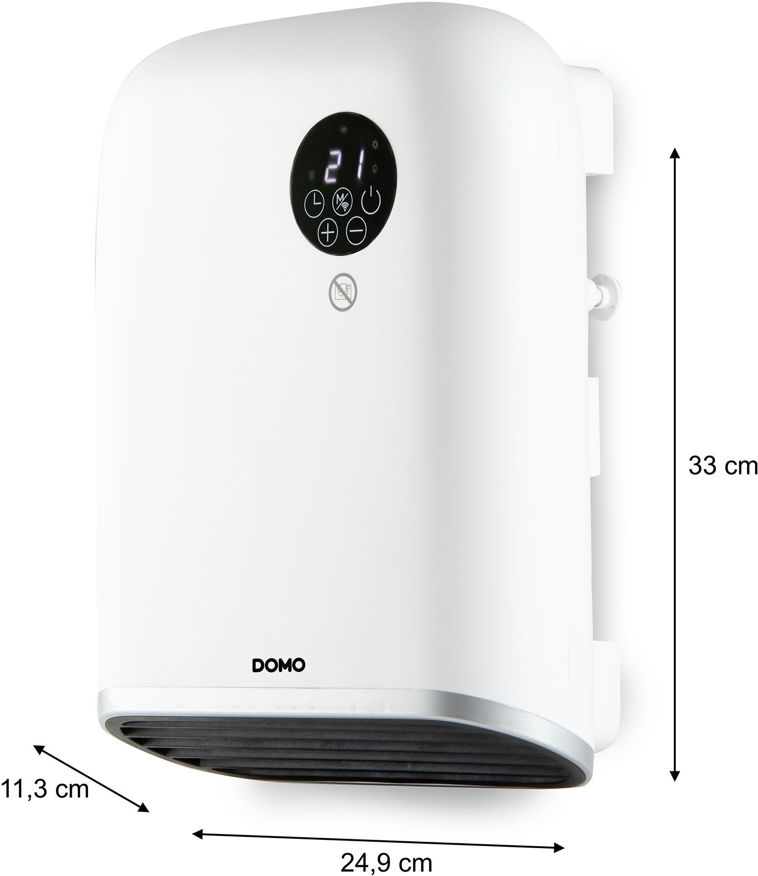 Bathroom Heater - 2000 W - Domo - DO7357F - Wi-Fi + Remote Control - Eco Mode - LED Display - Wall-Mounted / Freestanding - White