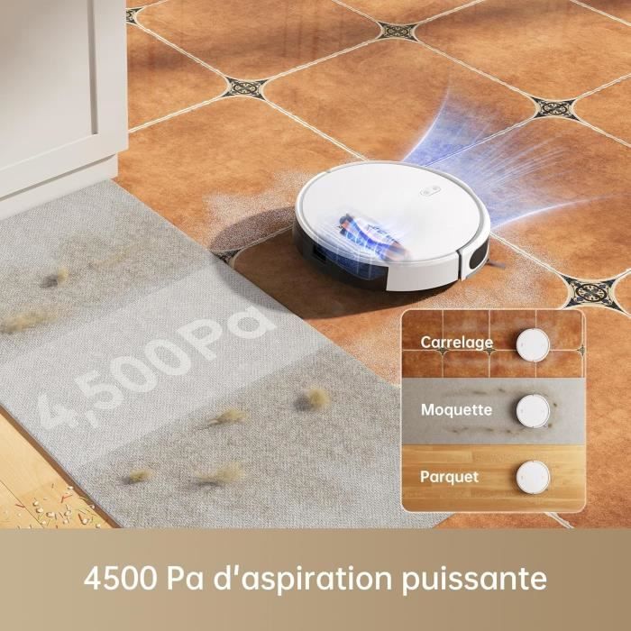 DREAME Mova M1 - 2 in 1 Robot Vacuum Cleaner - 4500Pa - Intelligent Navigation by SoF LiDAR - Multi-surface brush