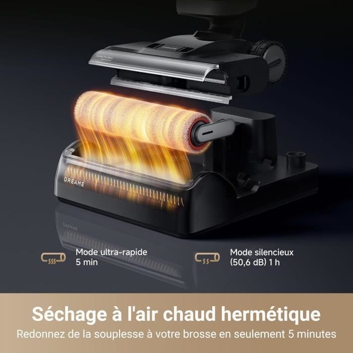 DREAME H14 Pro Wet and Dry Vacuum Cleaner - 180° Flat Design - Brush Cleaning at 60°C - Drying in 5min - 18 kPa