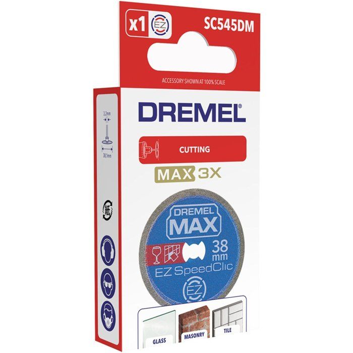 High longevity diamond disc EZ Speedclic Dremel Max S545 - Ø38mm hard matters