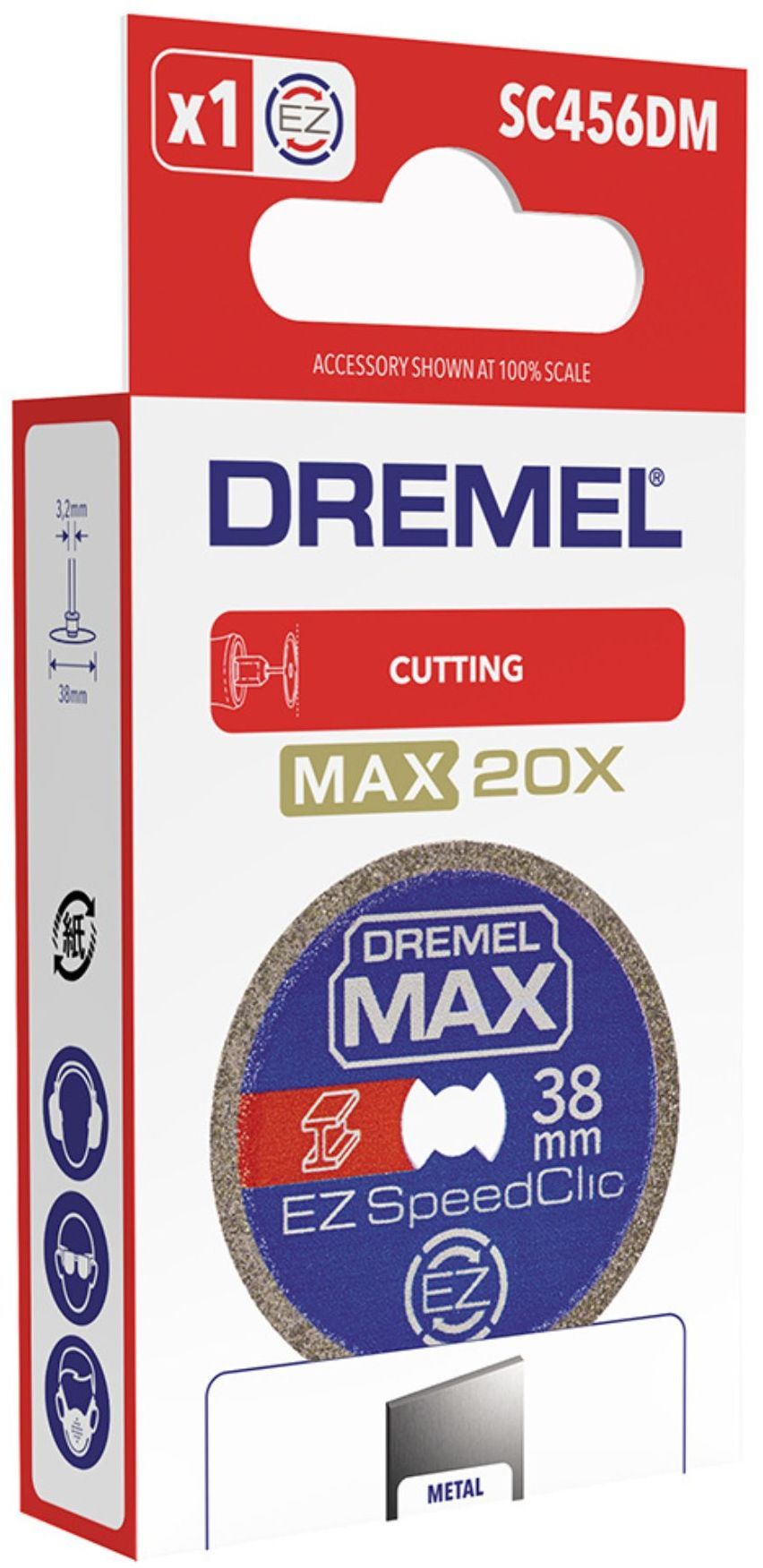High loud cutting disc ez speedclic dremel max S456 - Ø38mm for metals