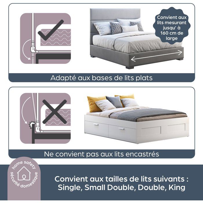 DREAMBABY Extra large bed rail PHoeNIX - Foldable and portable - L 110 x W 45.5 cm - White