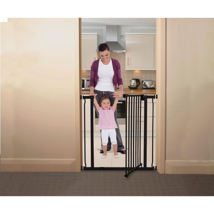 DREAMBABY Safety gate Extra High LIBERTY - By pressure - L 75/81 x H 93 cm - Black