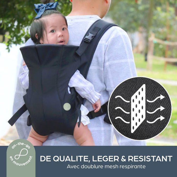 Baby Carrier - DREAMBABY - 3-Sided On-the-Move - Black