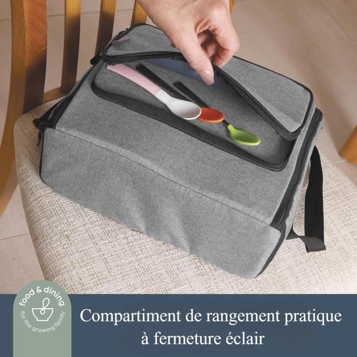 DREAMBABY Portable Feeding Booster Seat - Grab 'N Go - Leaves - Blue
