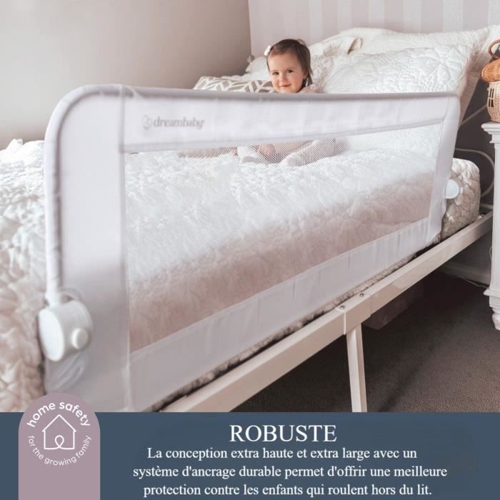 DREAMBABY Nicole bed barriere - Beds and flat beds - measuring 150 cm wide and 50 cm high - gray
