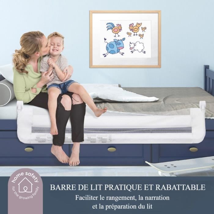 DREAMBABY Nicole bed barriere - Beds and flat beds - measuring 150 cm wide and 50 cm high - gray