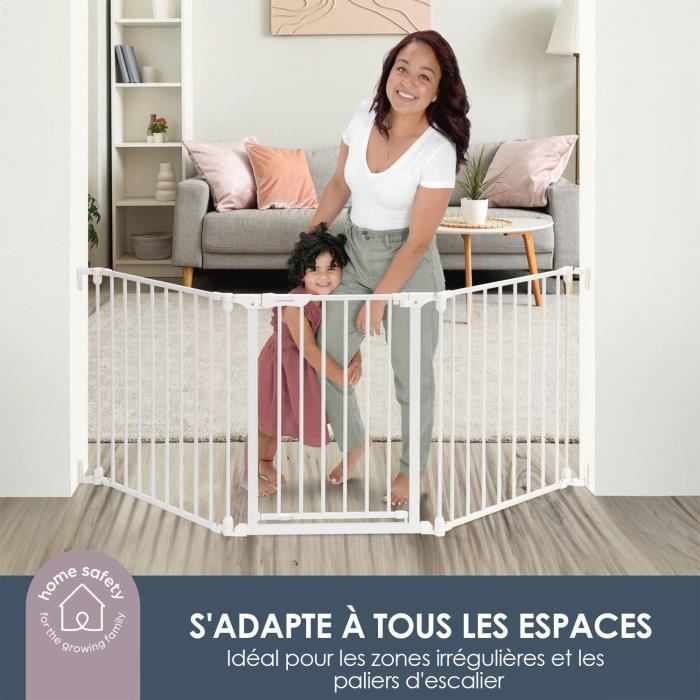 Child safety gate - Discovery 3 - DREAMBABY - 74.5 cm to 1.95 cm - White