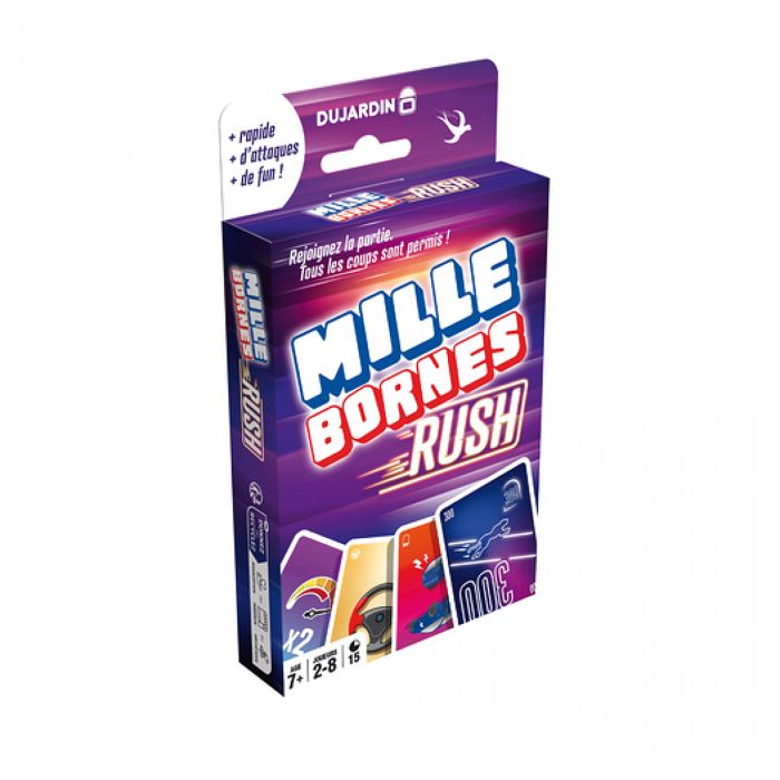 MILLE BORNES RUSH card game - DUJARDIN - For 2 players or more - From 7 years old