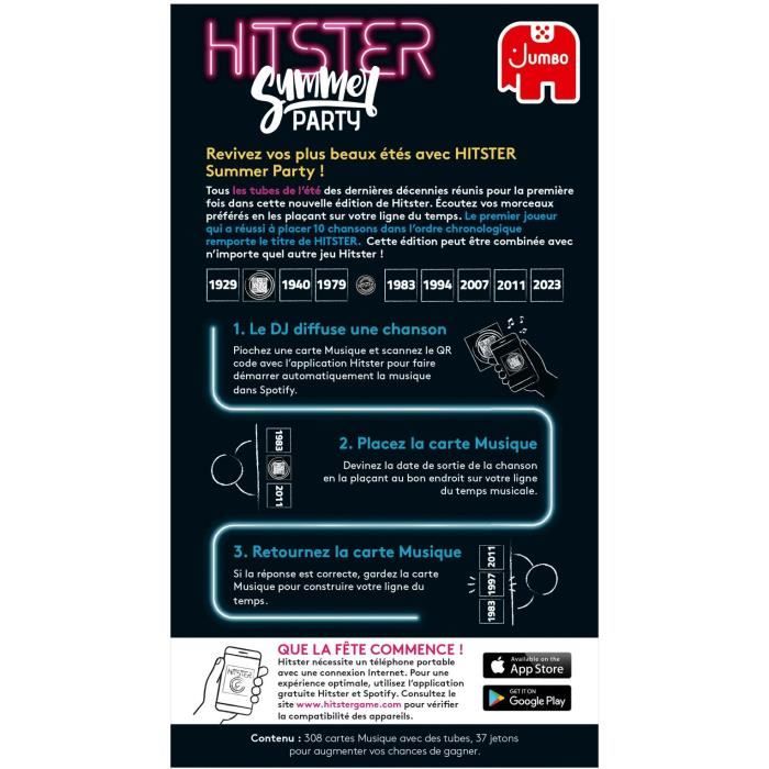 Board game - DUJARDIN - Hitster Summer - from 16 years old - Atmosphere - 2 players or more