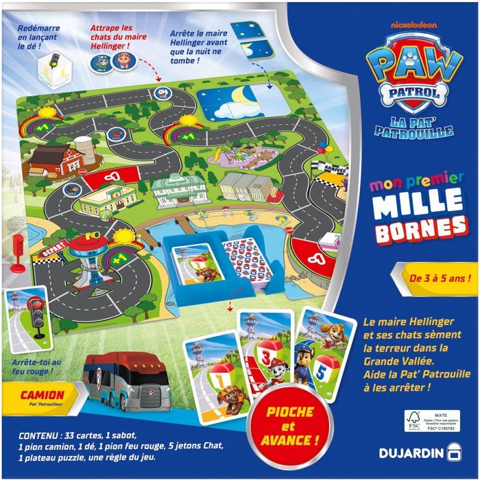 My First 1,000 Kilometers - Board Game - DUJARDIN - Paw Patrol - 1 to 10 players - Ages 3 and up