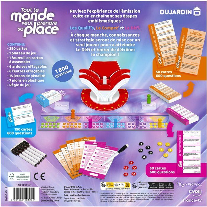 Everyone Wants a Seat at the Table - Board Game - DUJARDIN - 3 to 7 players - Ages 7 and up