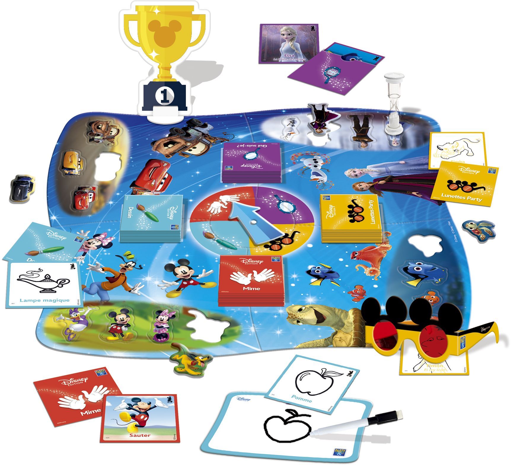PARTY & CO Disney - Board game - DUJARDIN - Challenges around the Disney universe for the whole family!