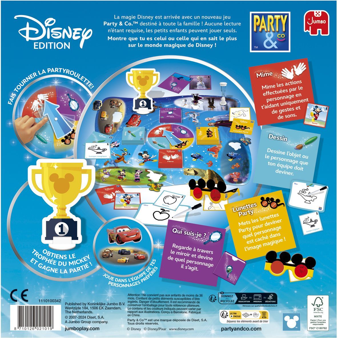 PARTY & CO Disney - Board game - DUJARDIN - Challenges around the Disney universe for the whole family!