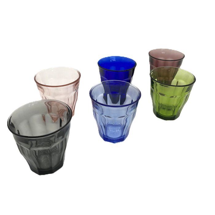 Set of Glasses - DURALEX - Picardie Panaché - 25 cl - 6 colors - Tempered glass