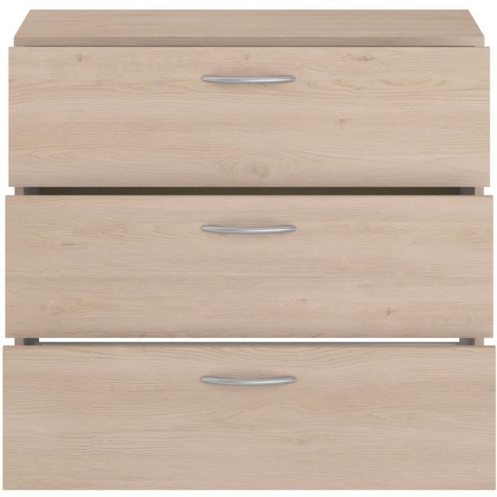 Chest of drawers - EASY LIFE - 3 drawers - Oak - 78.2 x 69.3 x 40.8 - PARISOT
