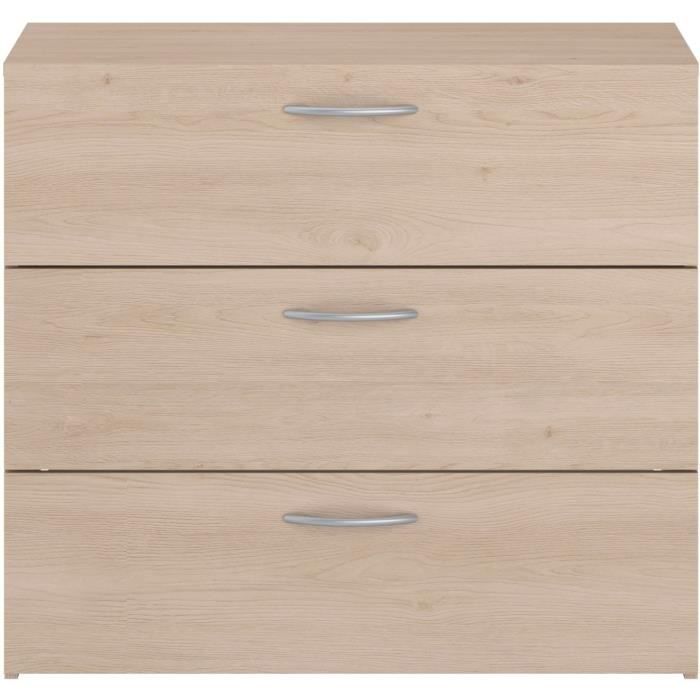 Chest of drawers - EASY LIFE - 3 drawers - Oak - 78.2 x 69.3 x 40.8 - PARISOT