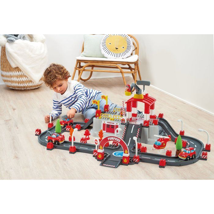 ECOIFFIER Abrick 1349 - Firefighter circuit barrel - 18 months - Firefighters on fire