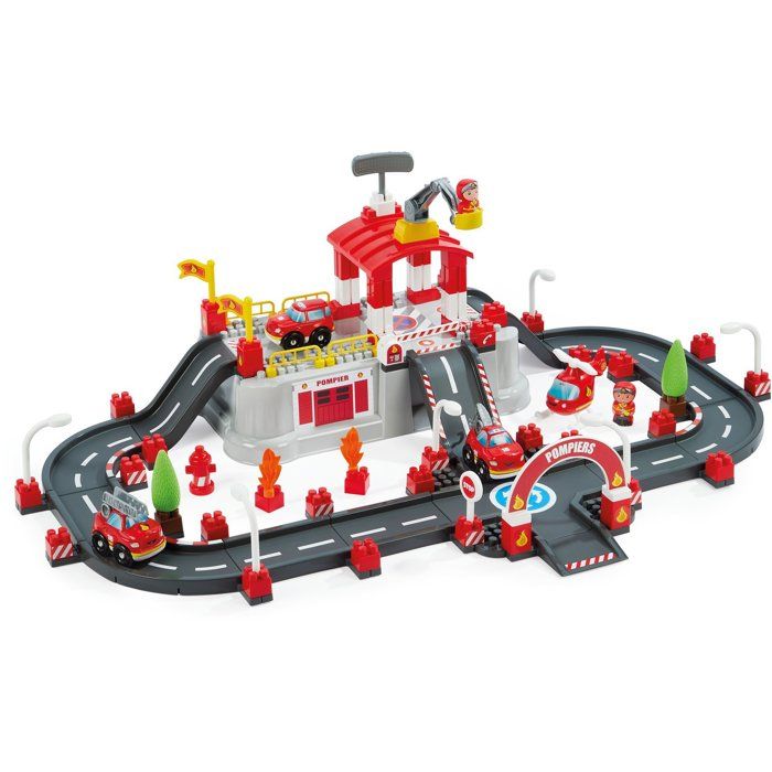ECOIFFIER Abrick 1349 - Firefighter circuit barrel - 18 months - Firefighters on fire