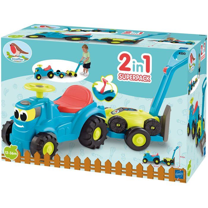 ECOIFFIER - 4350 - Trailer tractor + 103.5 cm mower